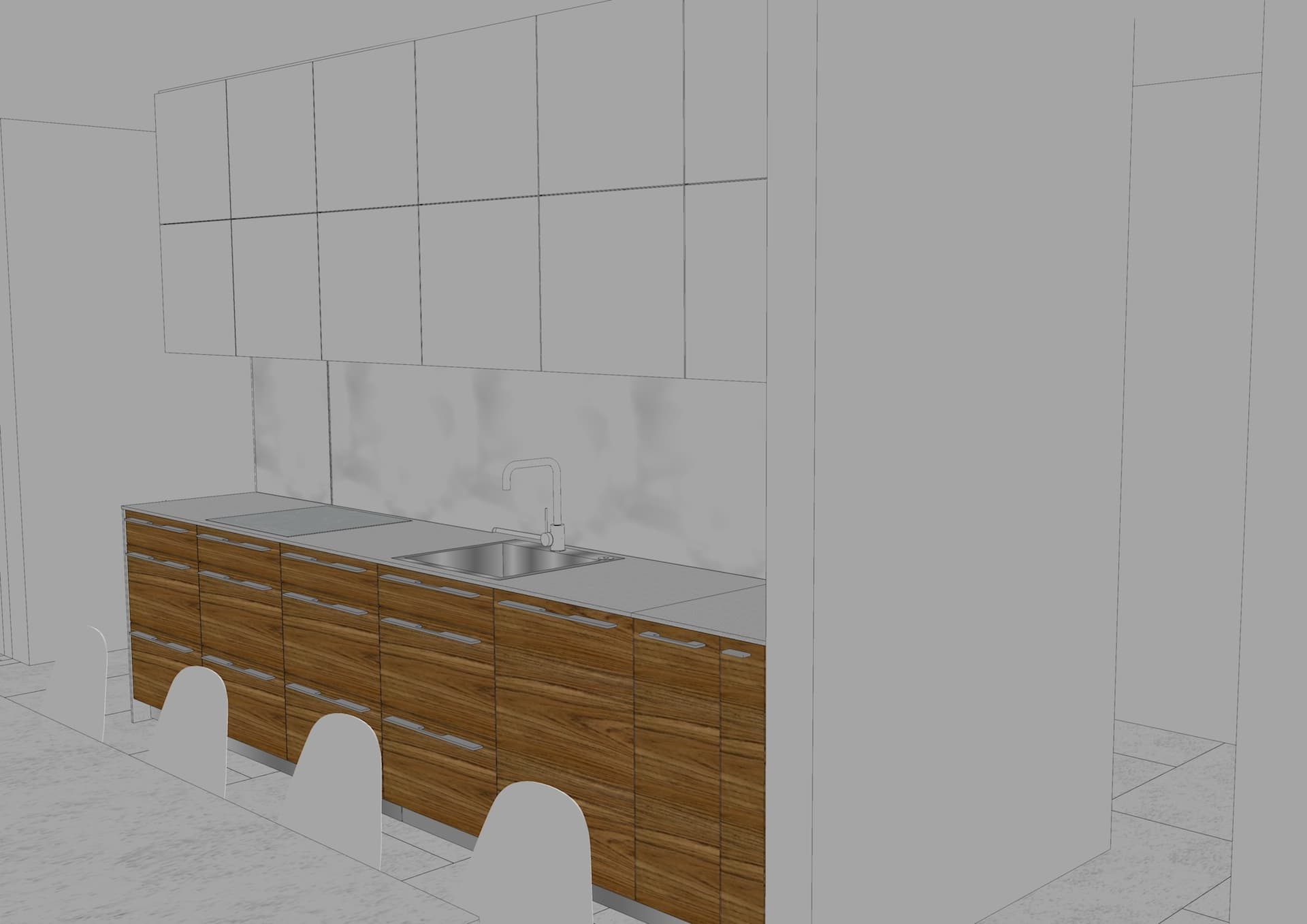 Kitchen furniture 3d